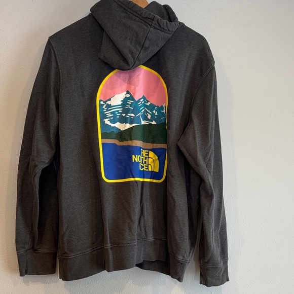 The North Face Other - The North Face Charcoal Hoodie with Bright Yellow Logo